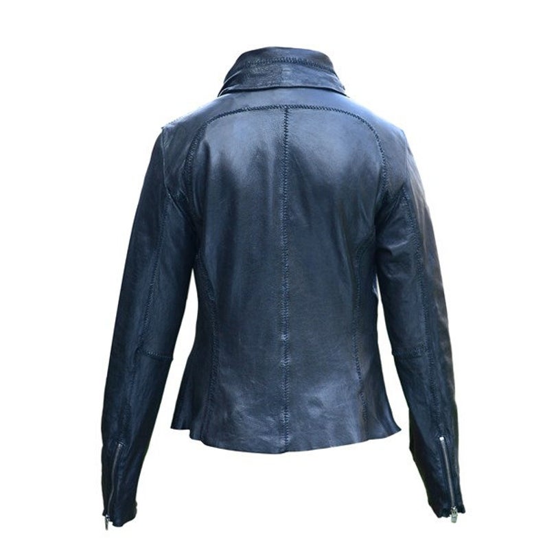 Women Biker Leather jacket - Image 2
