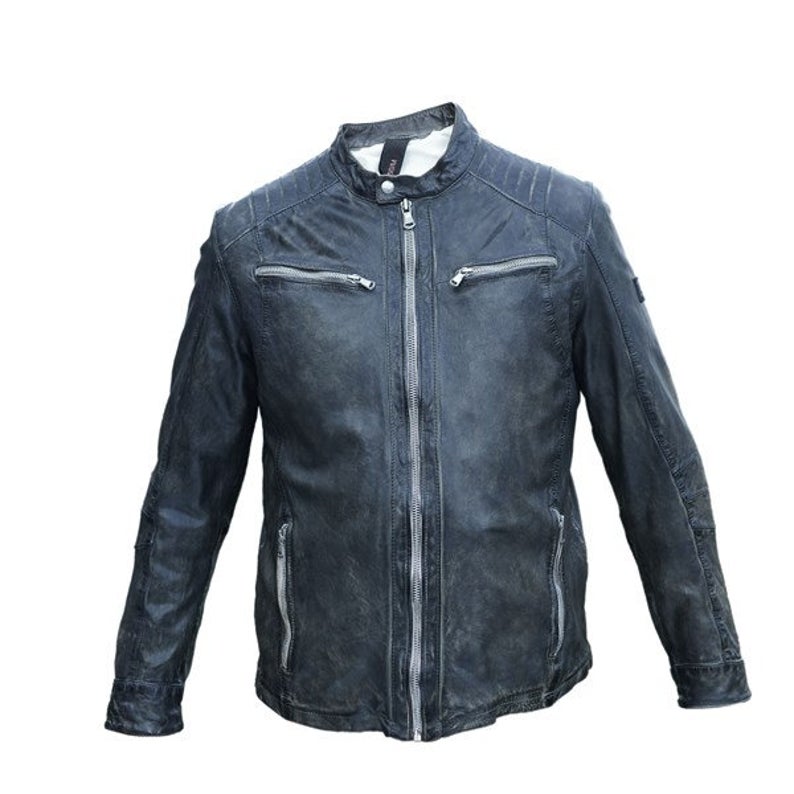 Men’s Fashionable Vintage Biker Leather Jacket