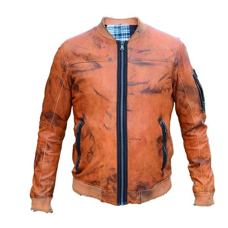 Men’s Fashionable Genuine Vintage Leather Jacket