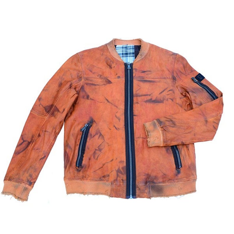 Men’s Fashionable Genuine Vintage Leather Jacket - Image 3