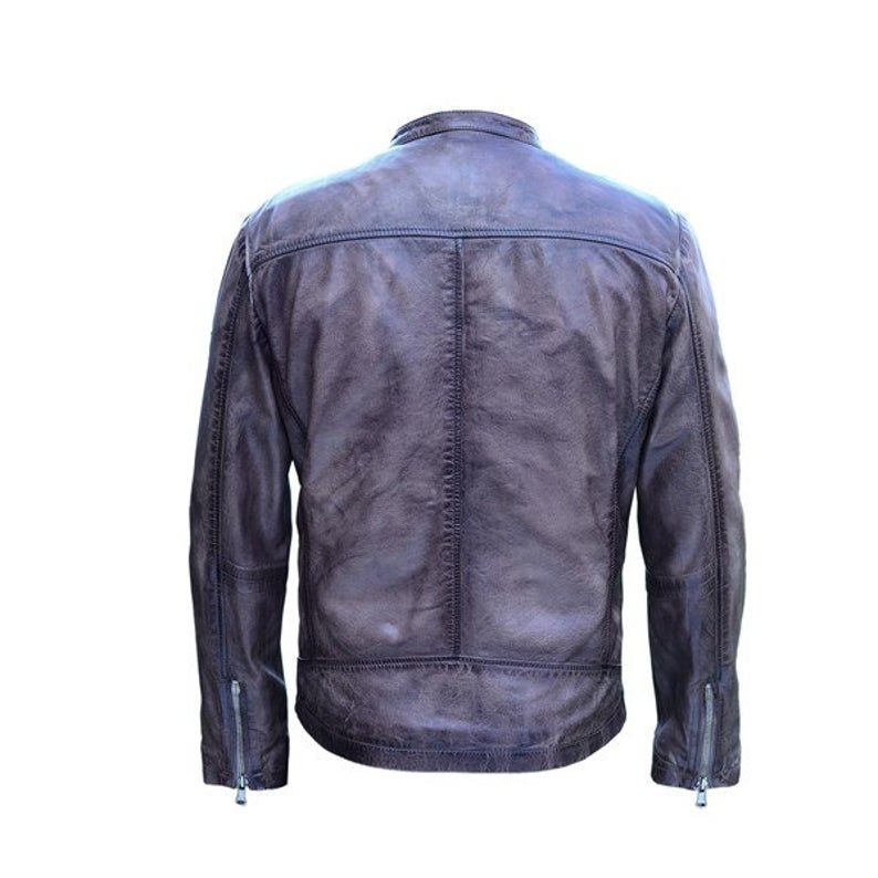 Men Sheepskin Real Leather Jacket - Image 2