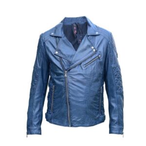 Men Fashionable Biker Leather Jacket Coat