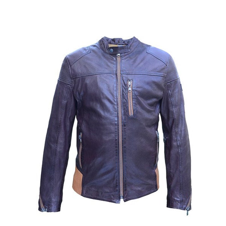 Men Vintage Winter Biker Leather Jacket