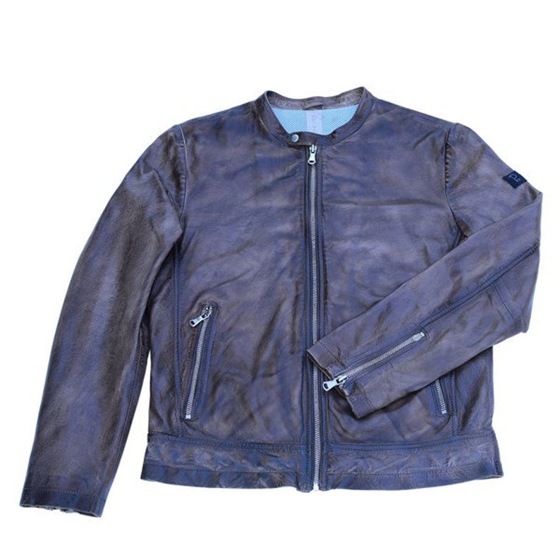 Men Sheepskin Real Leather Jacket - Image 4